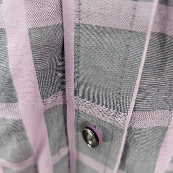 Tasso Elba Men's Purple SZ 2XL Plaid Long Sleeve Button-Down Shirt - Picture 2 of 6